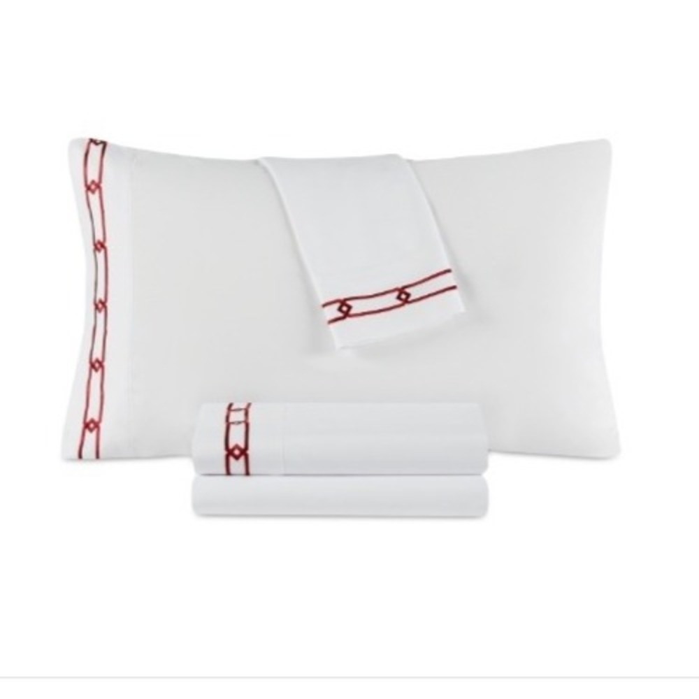 Decor Studio‎ Holiday Embroidered Microfiber twin  Sheet Set